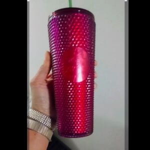 Starbucks red studded tumbler